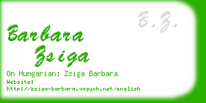 barbara zsiga business card